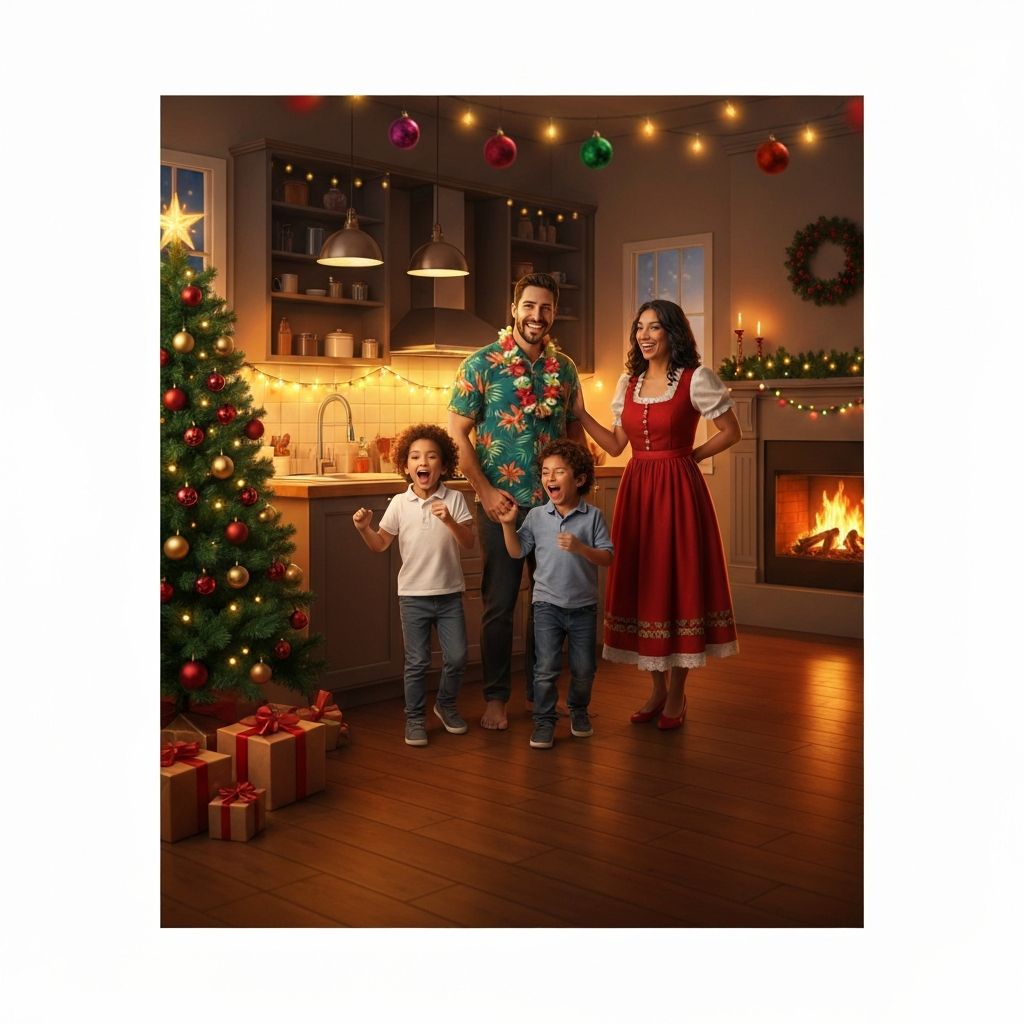 Family holiday card example